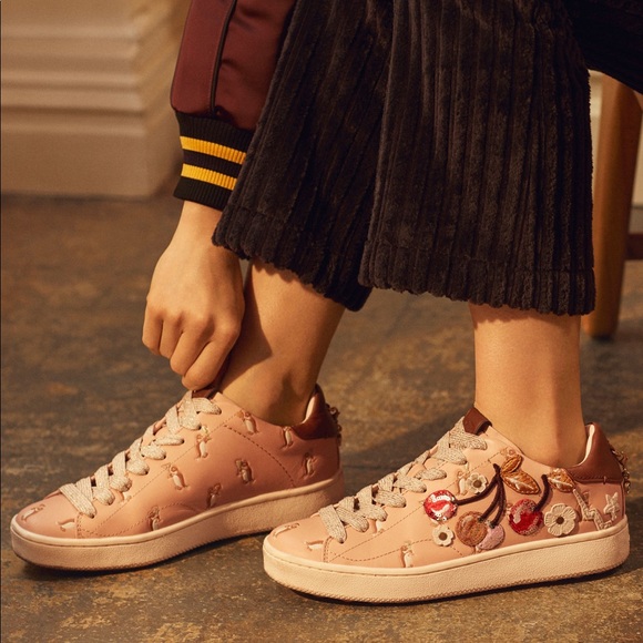 Coach Shoes - Rare Coach C101 Cherry Patches Platform Sneakers